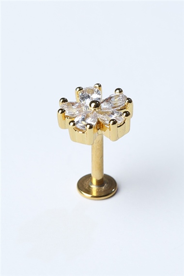5 Damla Çiçek Gold Piercing