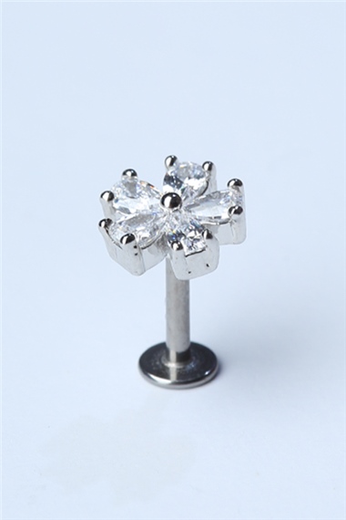 5 Damla Çiçek Silver Piercing