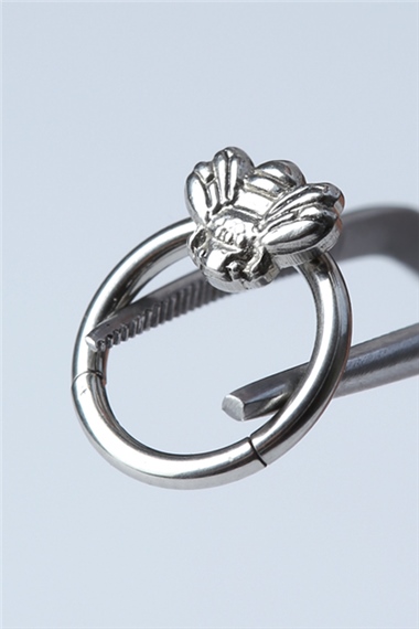 Arı Gizli Kilit Halka Silver Piercing