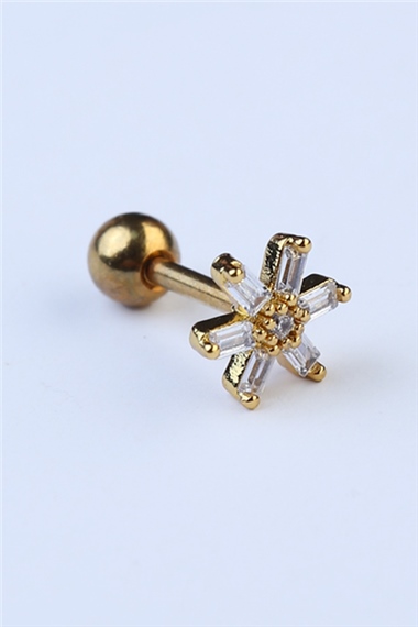 Baget Çiçek Gold Piercing
