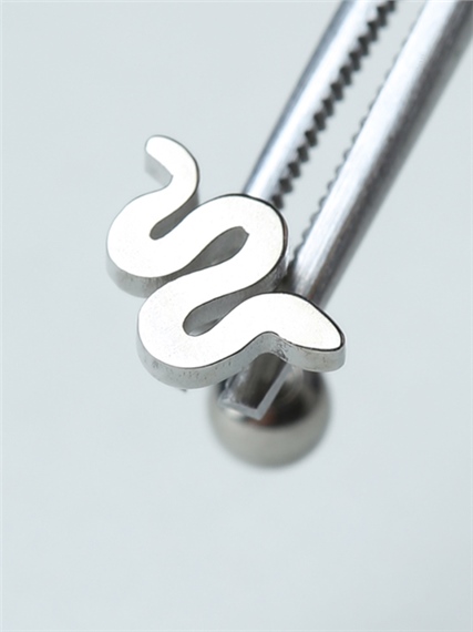 Basık Yılan Model Silver Piercing