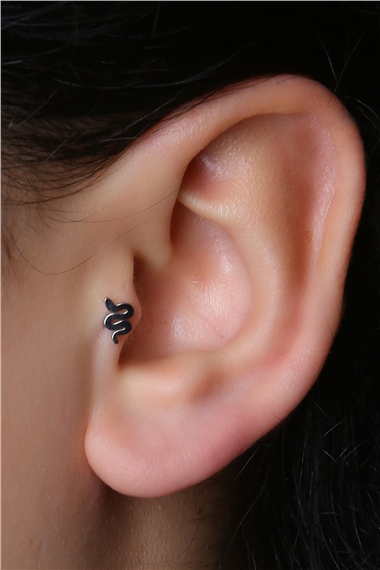 Basık Yılan Model Silver Piercing