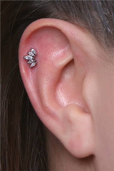 Beşli Markiz Toplu Silver Piercing