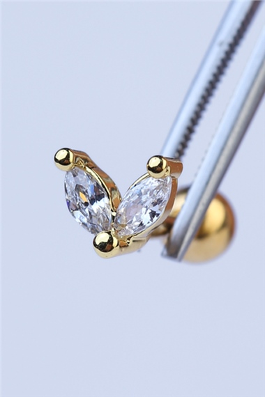 Chevron Gold Piercing 