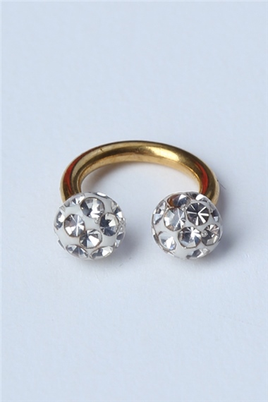 Disco Yarımay Gold Piercing