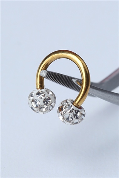 Disco Yarımay Gold Piercing