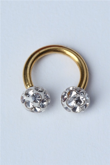 Disco Yarımay Gold Piercing