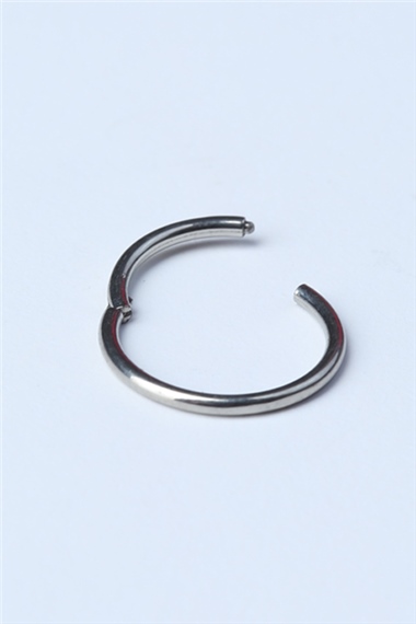 Düz Gizli Kilit Büyük Boy Halka Silver Piercing