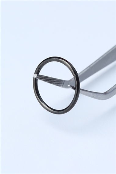 Düz Gizli Kilit Büyük Boy Halka Siyah Piercing