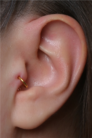 Düz Gizli Kilit Halka Mini Boy Gold Piercing
