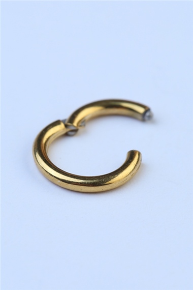 Düz Gizli Kilit Halka Mini Boy Gold Piercing