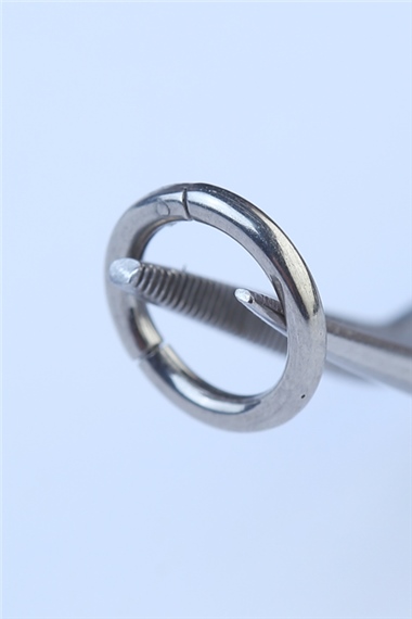 Düz Gizli Kilit Halka Mini Boy Silver Piercing