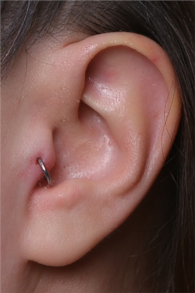Düz Gizli Kilit Halka Mini Boy Silver Piercing