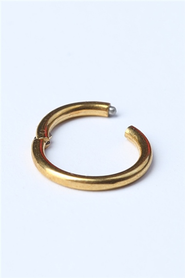 Düz Gizli Kilit Küçük Boy Halka Gold Piercing