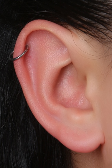 Düz Gizli Kilit Küçük Boy Halka Silver Piercing