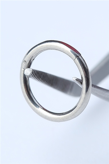 Düz Gizli Kilit Küçük Boy Halka Silver Piercing