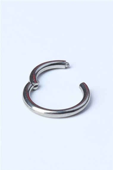 Düz Gizli Kilit Küçük Boy Halka Silver Piercing