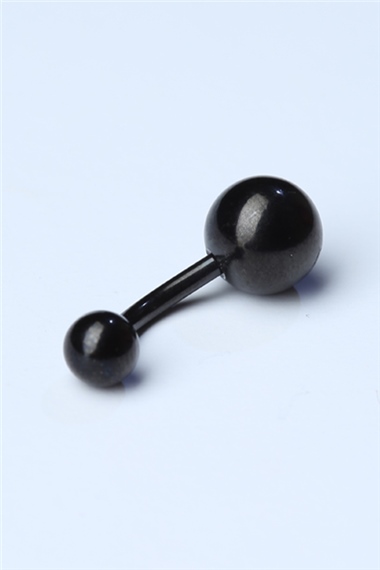 Düz Göbek Siyah Piercing