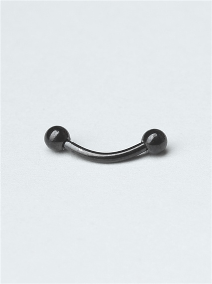 Düz Kaş & Rook Siyah Piercing