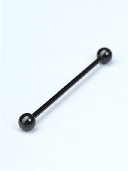 Düz Köprü Siyah Piercing