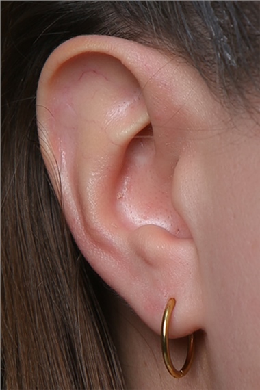 Düz Küpe (İnce) Büyük Boy Gold Piercing