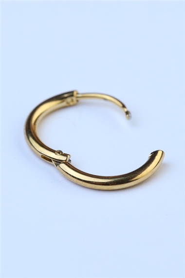 Düz Küpe (İnce) Küçük Boy Gold Piercing