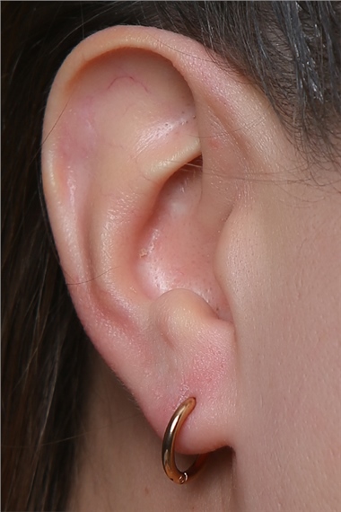 Düz Küpe (İnce) Küçük Boy Gold Piercing