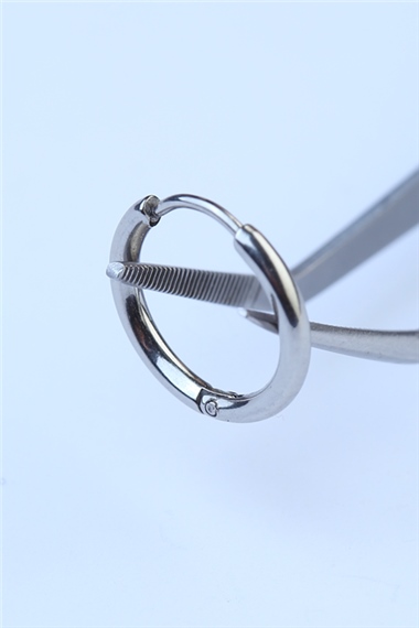 Düz Küpe (İnce) Küçük Boy Silver Piercing