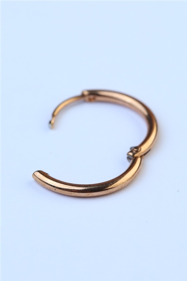 Düz Küpe (İnce) Orta Boy Rose Gold Piercing