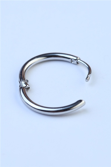 Düz Küpe (İnce) Orta Boy Silver Piercing