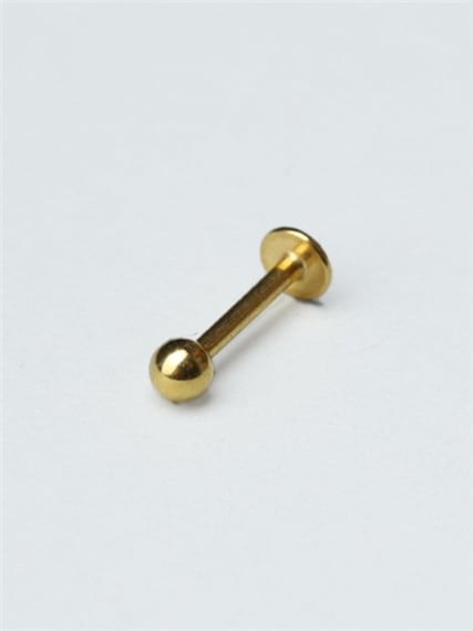 Düz Labret Gold Piercing