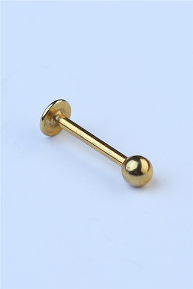 Düz Labret Gold Piercing