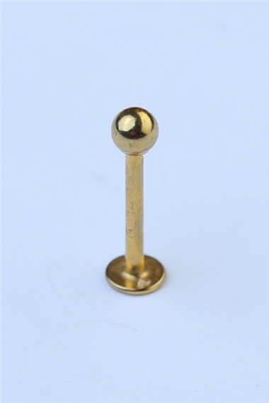 Düz Labret Gold Piercing