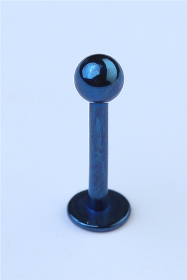 Düz Labret Lacivert Piercing