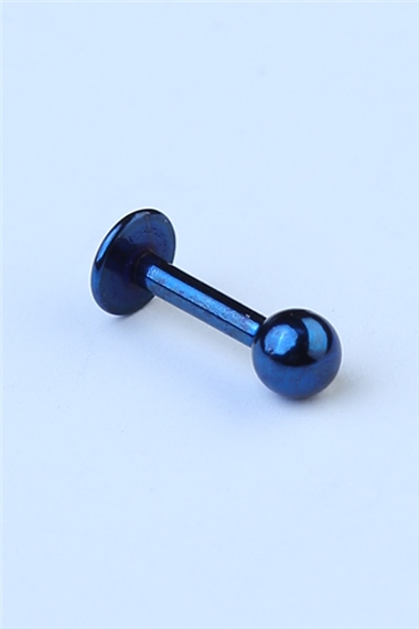 Düz Labret Lacivert Piercing