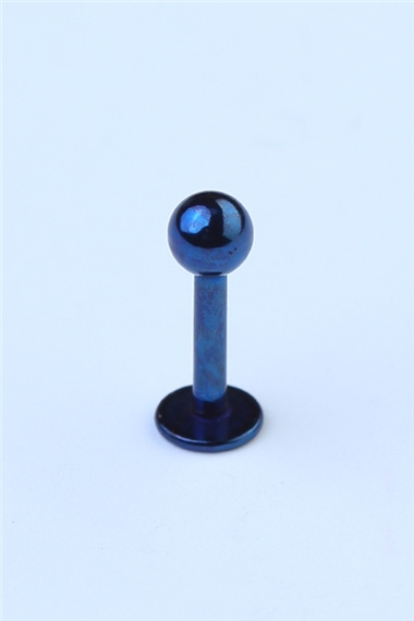 Düz Labret Lacivert Piercing