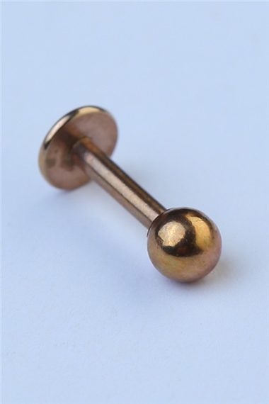 Düz Labret Rose Gold Piercing