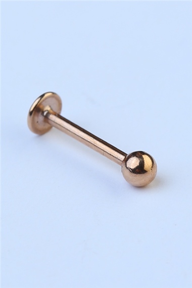 Düz Labret Rose Gold Piercing