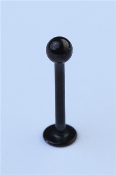Düz Labret Siyah Piercing