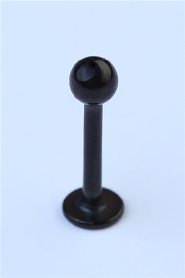 Düz Labret Siyah Piercing
