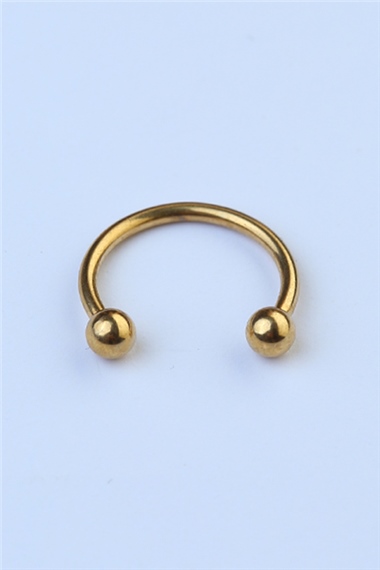 Düz Yarımay Gold Piercing