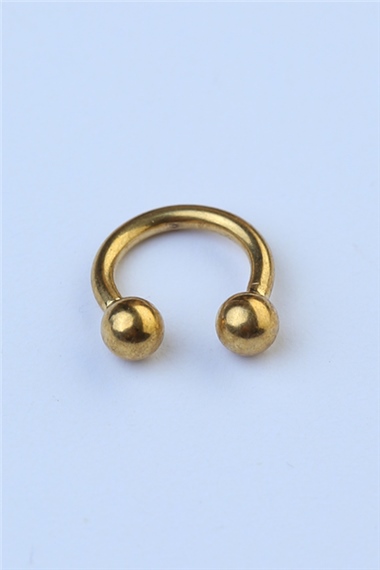 Düz Yarımay Gold Piercing