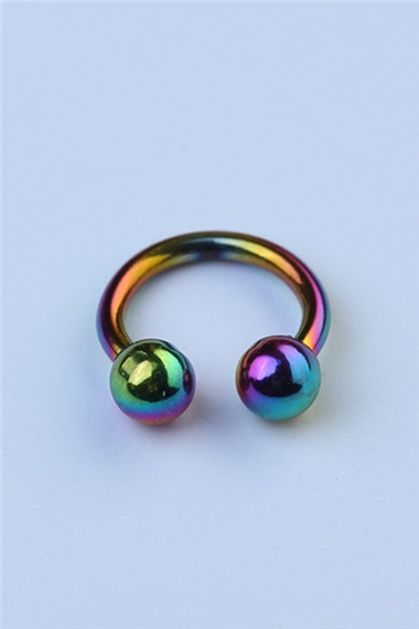Düz Yarımay Hologram Piercing