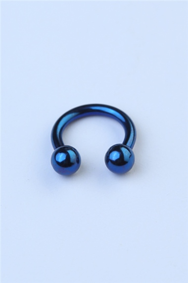 Düz Yarımay Lacivert Piercing