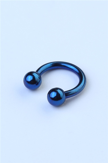 Düz Yarımay Lacivert Piercing