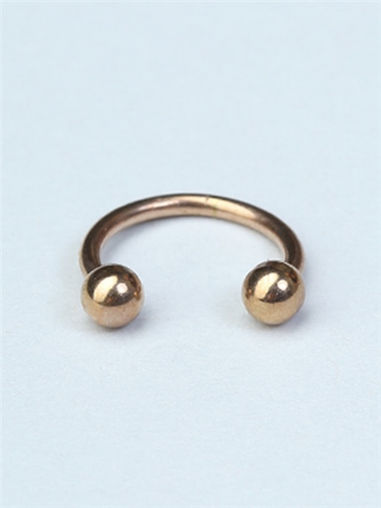 Düz Yarımay Rose Gold Piercing