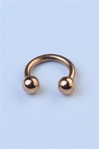 Düz Yarımay Rose Gold Piercing