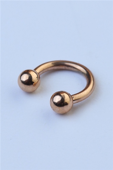 Düz Yarımay Rose Gold Piercing