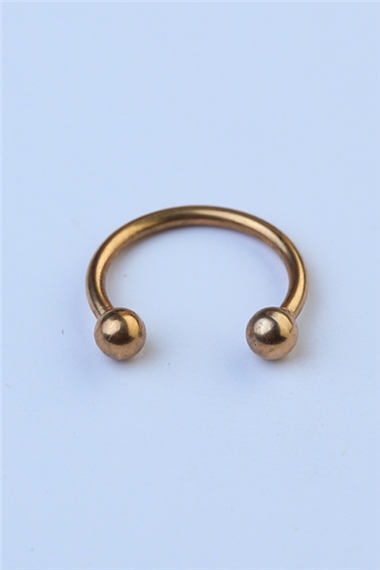 Düz Yarımay Rose Gold Piercing