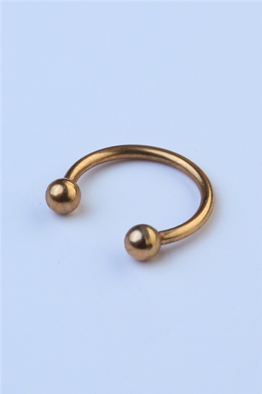 Düz Yarımay Rose Gold Piercing